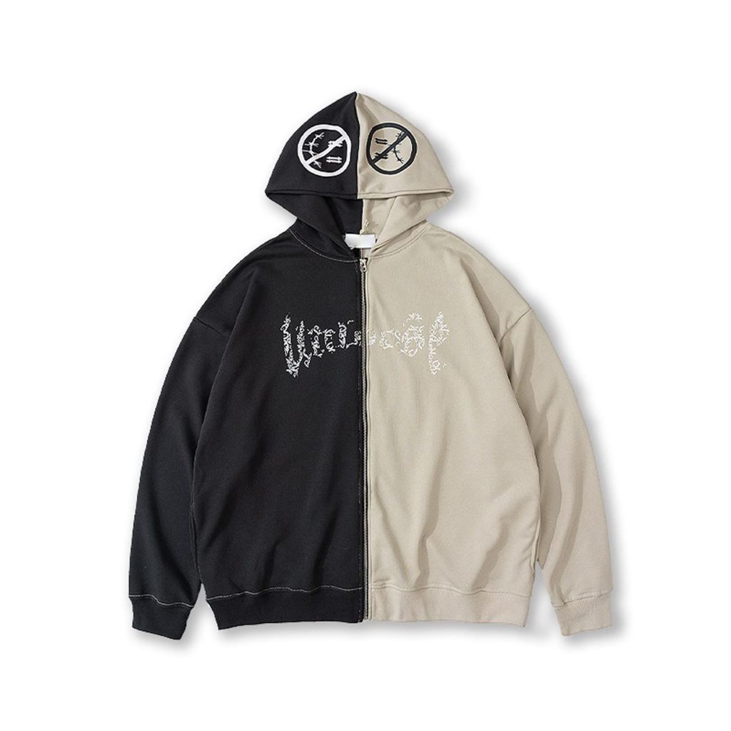 Oversized Zipper Hoodies Streetwear Loose Man