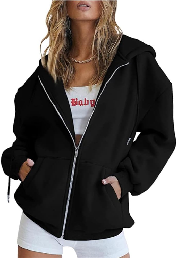 Women's Relaxed Zip-Up Hoodie Fall