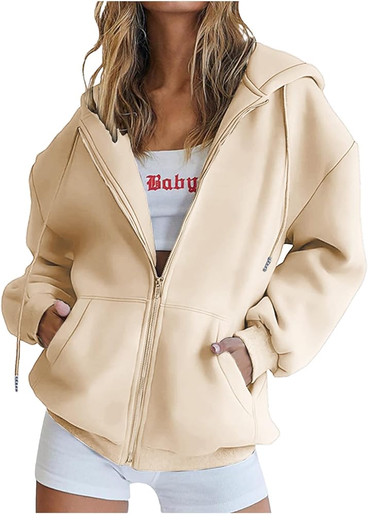 Women's Relaxed Zip-Up Hoodie Fall