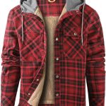 Flannel Hoodie Jacket Fleece Lined