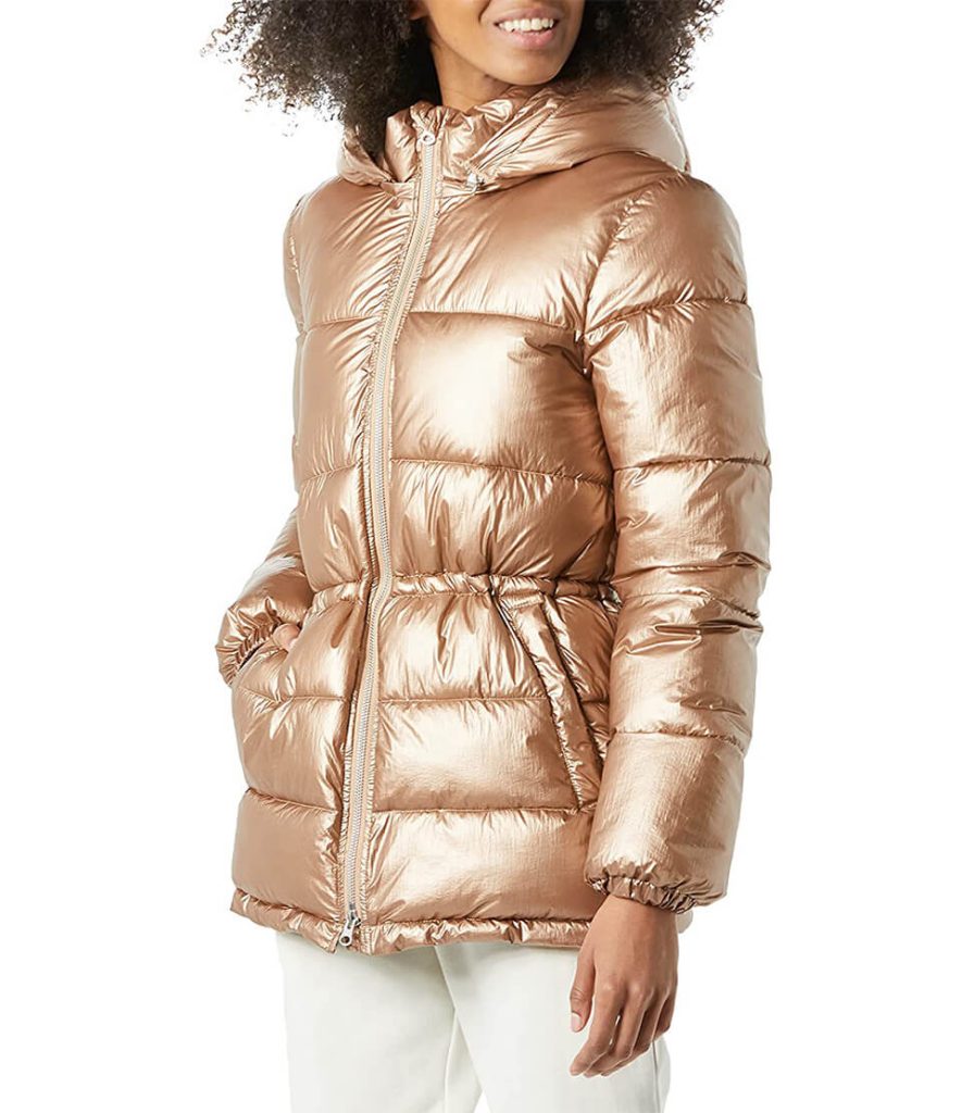 Heavyweight Puffer Jacket with Drawstring Waist