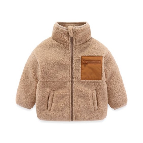 warm winter sherpa jacket for kids