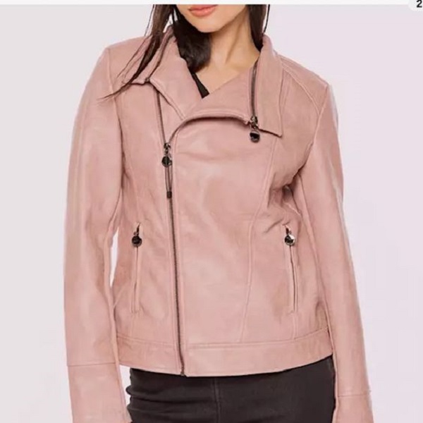 Style pink jacket.