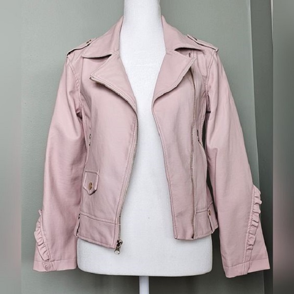 Style pink jacket.