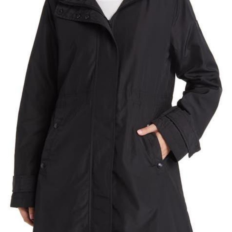 women's chic hooded waterproof jacket