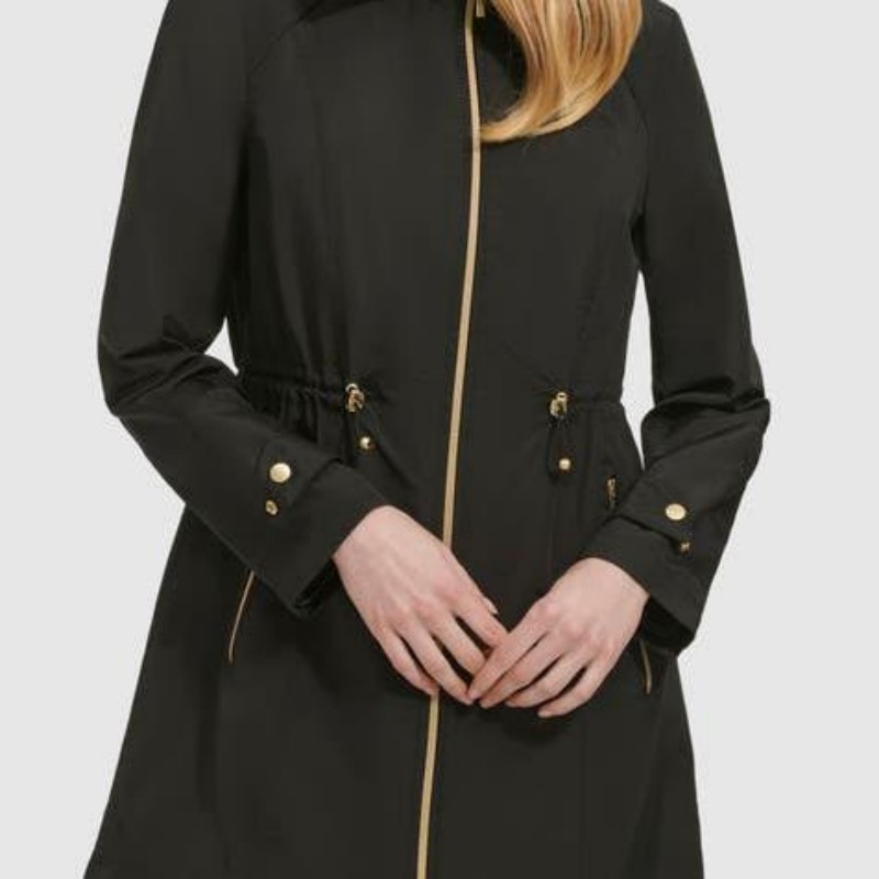 women's chic hooded waterproof jacket