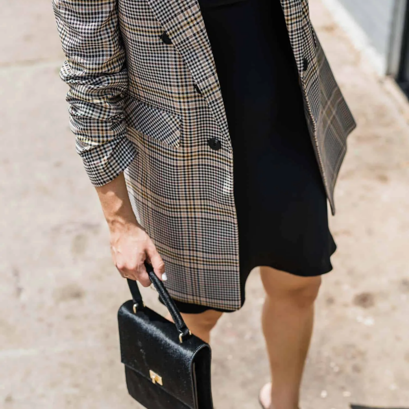 plaid blazer